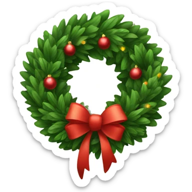 Christmas wreath sticker