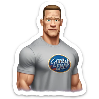 john cena wearing tee sticker
