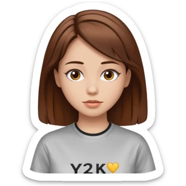 Pria aesthetic berkemeja y2k berambut brown hair  sticker