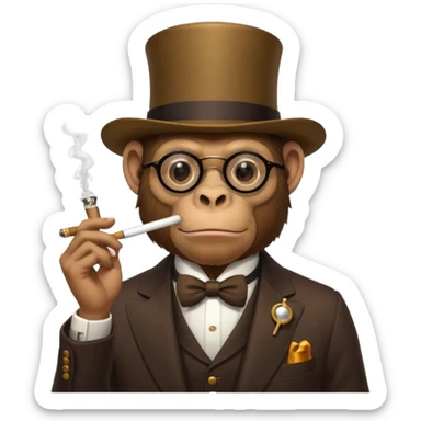 gentleman ape with weed sticker