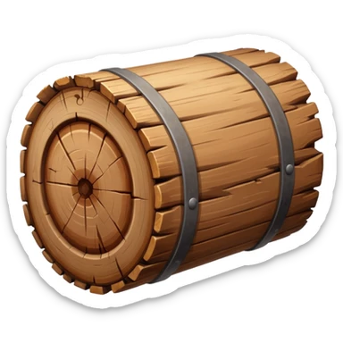wood log sticker