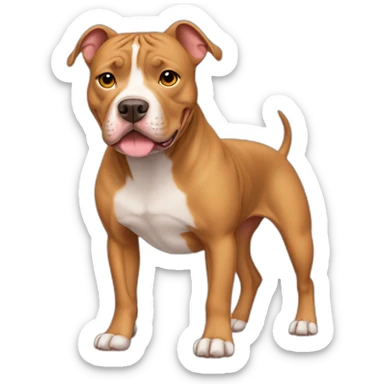 full body tan pitbull sticker
