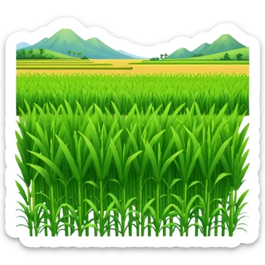 Draw an emoji of a rice field. sticker