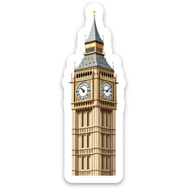 Big Ben clock tower sticker