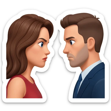 woman vs man sticker