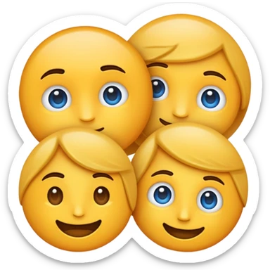 een blauwe emoji die het sst teken doet en hij moet serieus kijken en manelijk zijn  sticker