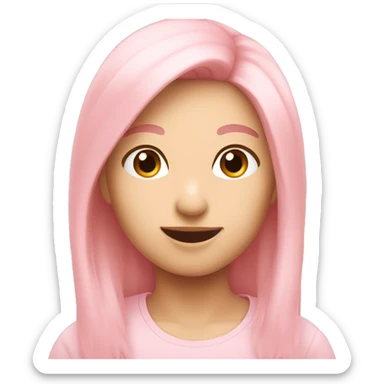 light pink hear sticker