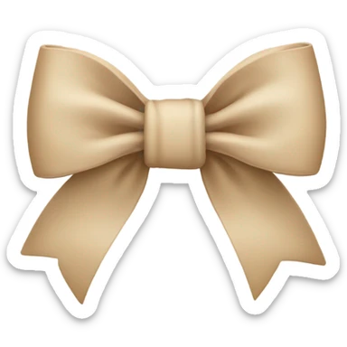 Beige bow sticker