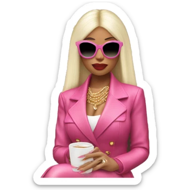 Nicki Minaj visiting a chic Tokyo café sticker