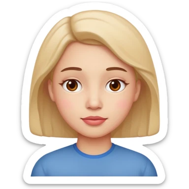 émue avec des joue rouge sticker