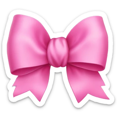 Pink bow sticker