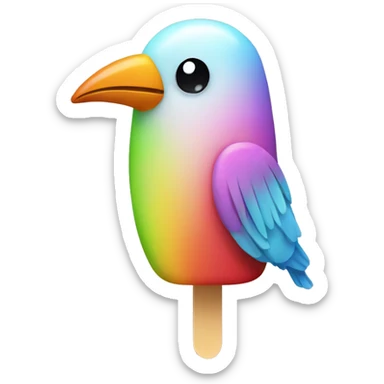 Popsicle bird sticker