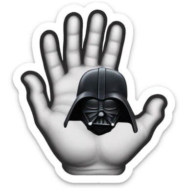 Top of a hand with darth vader tattoo sticker