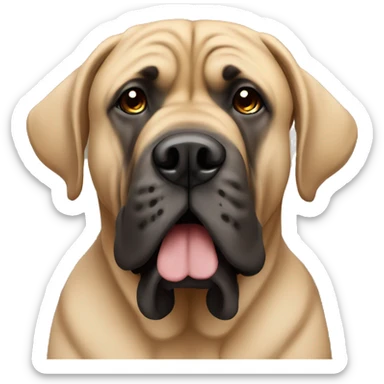 Tan great mastiff sticker