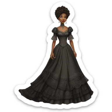 galora in Victorian dress elegant, full body sticker