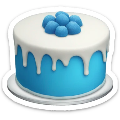 Blue cake sticker