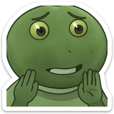 emoji with younger out and backwards hands on each side of face  sticker