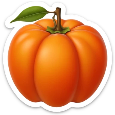 persimmon fruit smooth sticker