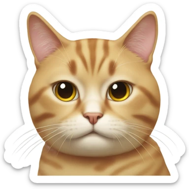 A cat is unhappy  sticker