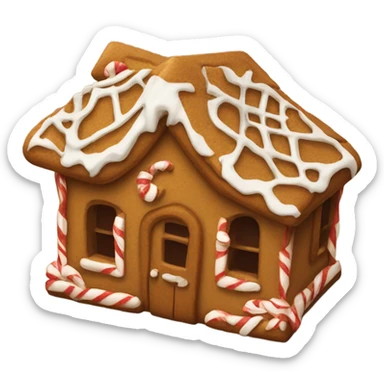 Broken gingerbread house  sticker