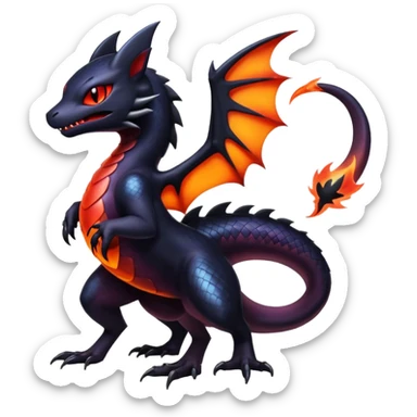 Shiny Epic Badass Dark Noibat-Salandit-Litten-Hybrid sticker