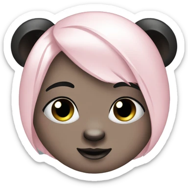 Panda girly with blush sticker