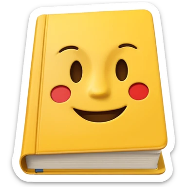 A textbook with the title 'Emoji' written on the cover sticker