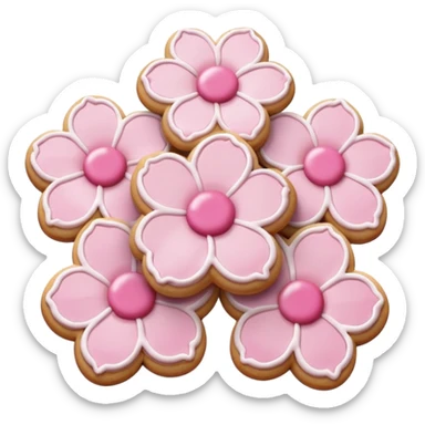 Cherry blossom shaped cookies  sticker