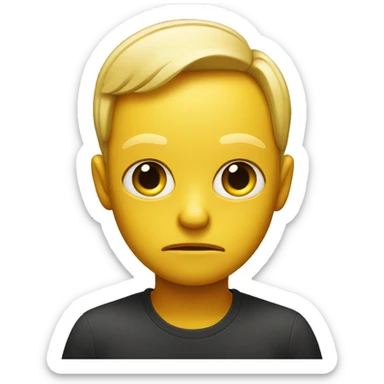 Yellow skinned emoji giving someone a judgmental side eye  sticker