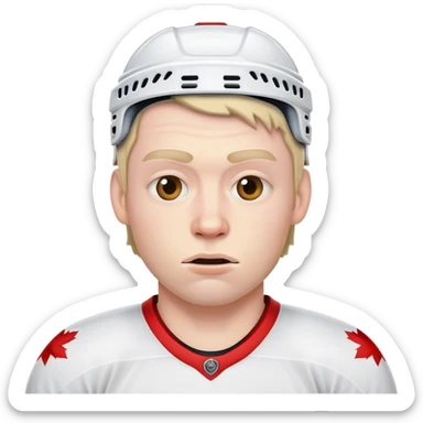 Ugly Canadian hockey player ￼ sticker