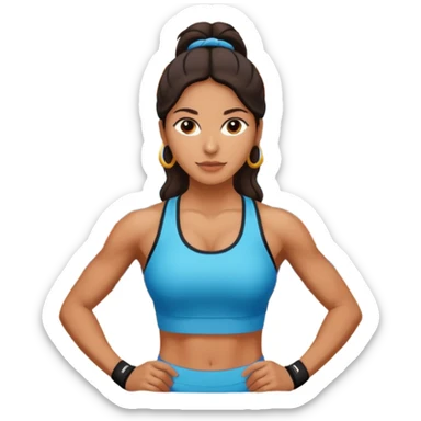 Mujer en gimnasio, peruana sticker
