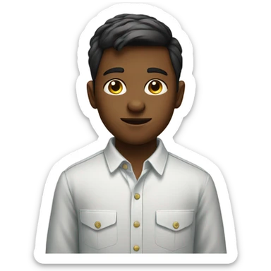 boys in collared shirts indoors (clean background) sticker