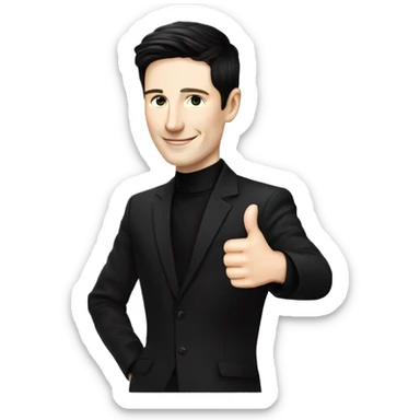 pavel durov thumbs up sticker