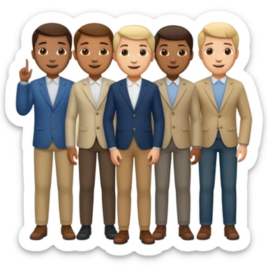 group men wearing  smart casual sticker