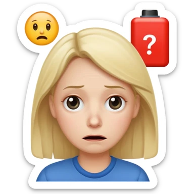A kindergardenteacher with an empty battery icon above their head an exhausted and stressed face sticker