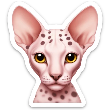 Sphynx rose with spots sticker