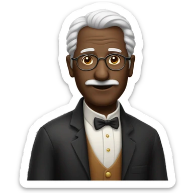 Grandpa with a long nose and in a party outfit sticker