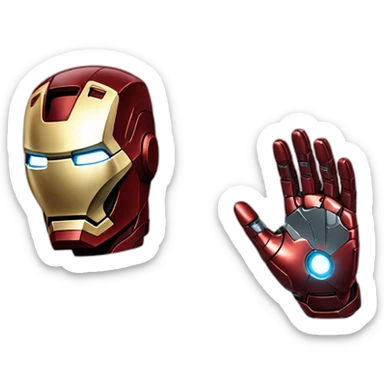 iron man qui claque des doigts avec le gant de l infini sticker