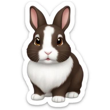 dark-brown-netherland-dwarf-rabbit sticker
