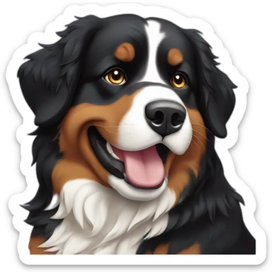 bernese mountain dog playng music sticker