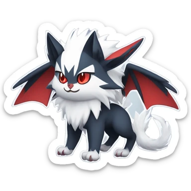 Edgy Cool Kawaii Litten-Absol-Zorua-Zangoose-Pokémon Full Body sticker