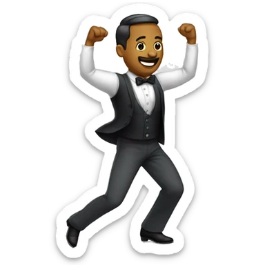 Hombre bailando con vestido  sticker