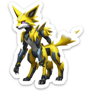 Renamon-Jolteon-Zeraora-mecha full body sticker
