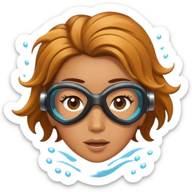 Woman diving  sticker