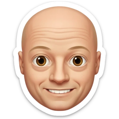ross kemp bald smaller eyes sticker