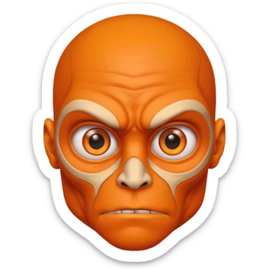 orange mutant human sticker