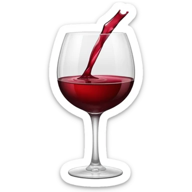glass of wine  sticker
