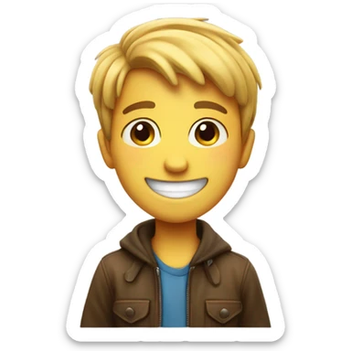 boy smiling happy original high definition 8K 33K sticker