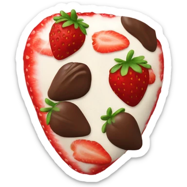 Chocolate dipped strawberry sticker