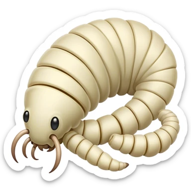 maggot crawling sticker